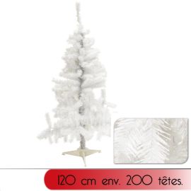 Sapin de Noel Artificiel Blanc 120 cm 200 Branches