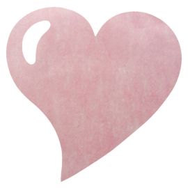 Set de table jetable en forme de coeur rose 