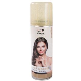 Spray laque cheveux à paillettes - or - 125 ml