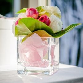 Vase mariage en verre Dame Jeanne, decoration mariage - Badaboum