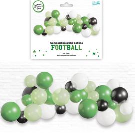 Kit pour arche de ballons football en latex, 30 pièces avec points de colle et ruban, 1m x 2.5m, disponible sur Badaboum.fr