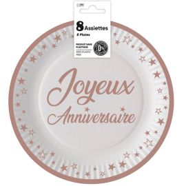 8 assiettes jetables élégantes 