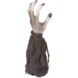 Avant-bras animé de 37 cm avec manche en toile de jute, parfait pour décorations de Halloween, disponible sur Badaboum.fr