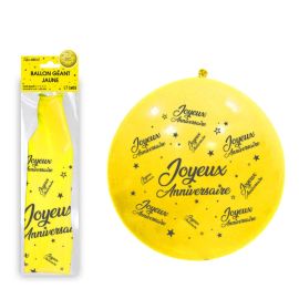 Ballon géant de couleur jaune avec texte 