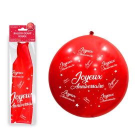 Célébrez avec style grâce à notre ballon géant rouge de 116 cm, idéal pour marquer un anniversaire mémorable. Parfait pour toutes décorations de fête. Disponible sur Badaboum.fr.