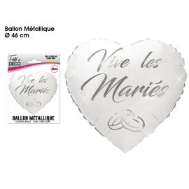 Ballon cœur métallique pour mariage 