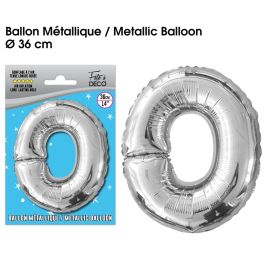 Ballon metallique argent lettre o , décoration fetes pas cher et livraison 24h rapide chez Badaboum