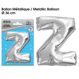 Ballon metallique argent lettre z , décoration fetes pas cher et livraison 24h rapide chez Badaboum