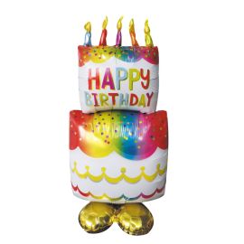 ballon mylar cadeaux d'anniversaire multicolore 90cm