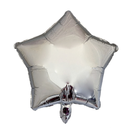 ballon gonflable mylar étoile argent 37cm