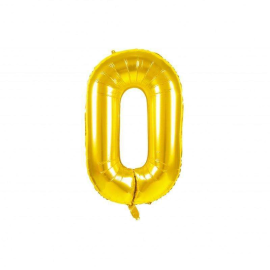 ballon mylar chiffre 0 or 36cm