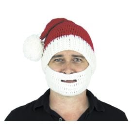 Bonnet de Noël peluche Luxe, taille adulte, dimensions 45 cm, fabriqué en 100% polyester. Parfait pour compléter vos déguisements de Noël ou pour apporter une touche festive à vos tenues. Disponible sur Badaboum.fr.