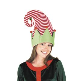 Bonnet de Noël peluche Luxe, taille adulte, dimensions 45 cm, fabriqué en 100% polyester. Parfait pour compléter vos déguisements de Noël ou pour apporter une touche festive à vos tenues. Disponible sur Badaboum.fr.