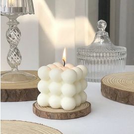 Bougie mariage bulle blanche 6cm