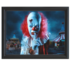 Cadre 3D Holographique Tueur Clown 45x35 cm