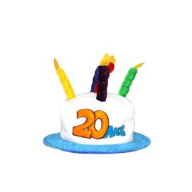 Chapeau anniversaire 20 ans , décoration fetes pas cher et livraison 24h rapide chez Badaboum