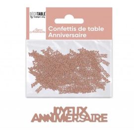 Confettis Anniversaire en Papier Rose Gold - 50 grammes
