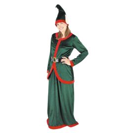 Costume elfe de luxe pour femme avec veste, jupe longue et bonnet à oreilles d'elfe