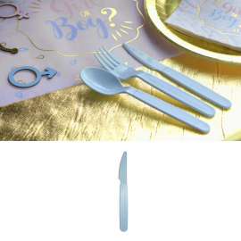 couteau plastique biodegradable bleu ciel