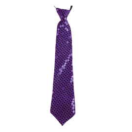Cravate à sequins - violet