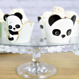 cupcake wrappers bébé panda vert pastel ambiance