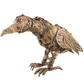 Corbeau décomposé pour Halloween, réalisme saisissant, 30cm, disponible à l'unité sur Badaboum.fr
