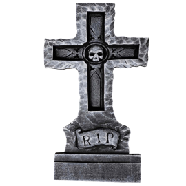 Croix pierre tombale 61 cm - Déco Halloween