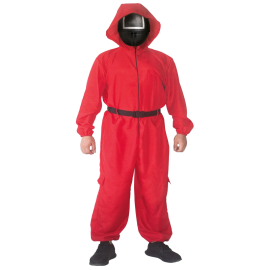 Combinaison de gardien rouge L/XL pour déguisement adulte, idéale pour fêtes à thème, disponible sur Badaboum.fr