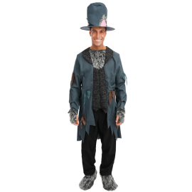 Homme portant un costume de loup avec chapeau pour Halloween