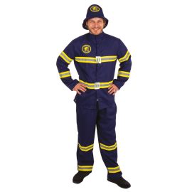 Déguisement Homme Pompier Bleu L/XL