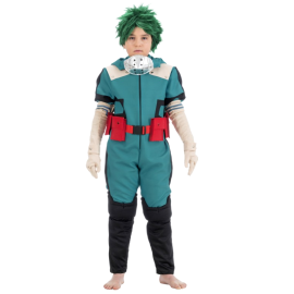 Déguisement Izuku Midoriya pour enfant, taille 152cm, costume complet My Hero Academia 5 pièces, disponible sur Badaboum.fr.
