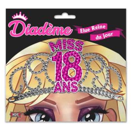 Diademe miss 18 ans fuchsia , décoration fetes pas cher et livraison 24h rapide chez Badaboum