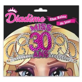 Diademe miss 30 ans fuchsia , décoration fetes pas cher et livraison 24h rapide chez Badaboum