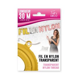 Fil nylon transparent 30 m , décoration fetes pas cher et livraison 24h rapide chez Badaboum