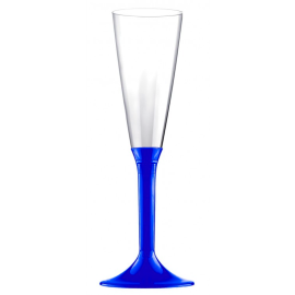 flute champagne plastique bleu roi
