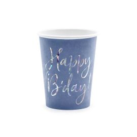 Gobelet en carton happy birthday Bleu marine 