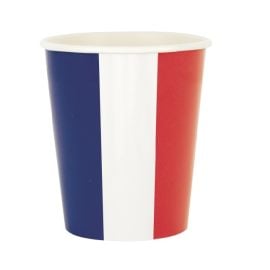 Gobelets France 200ML bleu blanc rouge - Lot de 8 | Badaboum.fr