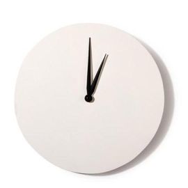 Horloge en bois blanc à personnaliser