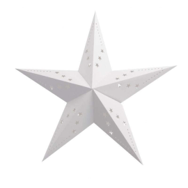 lanterne étoile blanche 60cm