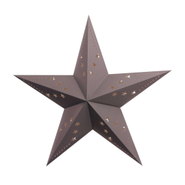 lanterne étoile grise 60cm