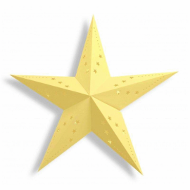 lanterne étoile jaune pastel 60cm