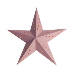 lanterne étoile rose pastel 30cm