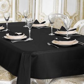 Nappe traiteur pas cher Noir 180x300