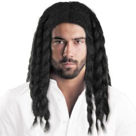 Perruque Luxe à Dreadlocks Noires - Déguisement Réaliste