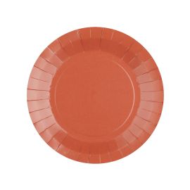 Petite assiette en carton ronde TerraCotta