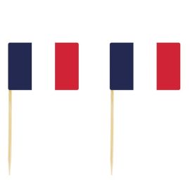 Pics à cocktail Drapeau Français - Lot de 10 | Badaboum.fr