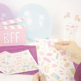 Pochettes cadeaux Pyjama Party - 8 pièces avec finitions irisées