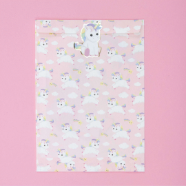 pochette papier - baby licorne - x8pcs
