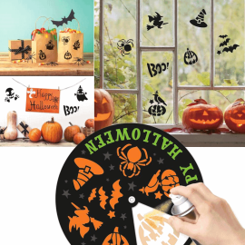 Assortiment de Stickers Halloween Vintage pour Fenêtre et Mur