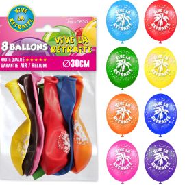 Ballons colorés avec inscription 